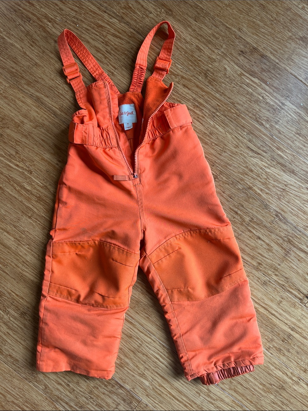 Cat & Jack Orange Kids Bib Overalls